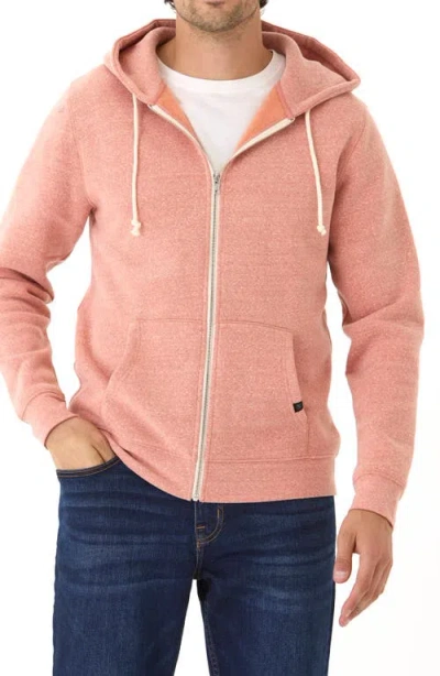 Threads 4 Thought Trim Fit Heathered Fleece Zip Hoodie In Pink