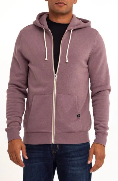 Threads 4 Thought Trim Fit Heathered Fleece Zip Hoodie In Purple