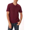 Threads 4 Thought V-neck Organic Cotton T-shirt In Royal Burgundy