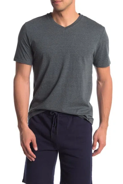 Threads 4 Thought V-neck Slub T-shirt In Grey Melange