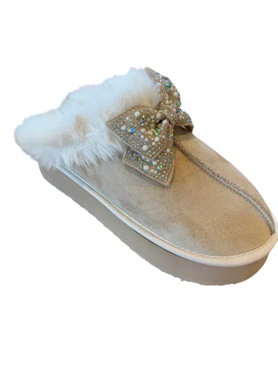 Threads Of Grace Women's Paris Slipper In Cream/taupe In Multi