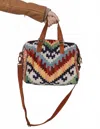 Three Bird Nest Artisan Oasis Woven Handbag In Multi In Multi