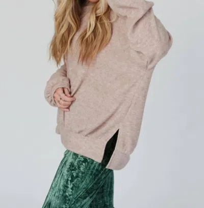Three Bird Nest Brayden Oversized Pullover In Sand