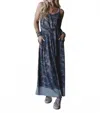 Three Bird Nest Cadet Camo Print Maxi Dress In Olive Moss In Multi