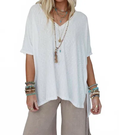 Three Bird Nest Cayenne V-neck Top In Ivory In White