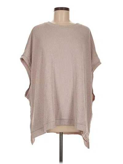 Pre-owned Three Bird Nest Poncho In Brown