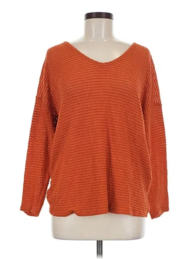 Pre-owned Three Bird Nest Pullover Sweater In Orange