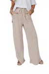 Three Bird Nest Relaxing Robin Wide Leg Pant In New Taupe In Neutral