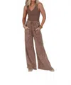Three Bird Nest Relaxing Robin Wide Leg Pants In New Mocha In Brown
