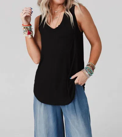 Three Bird Nest Shelli Scoop Neck Tank Top In Black