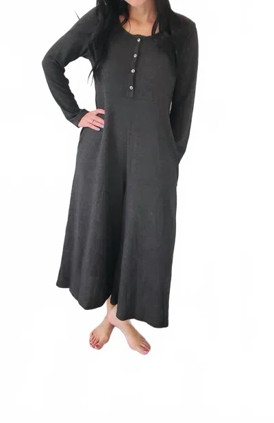 Three Bird Nest Simply Comfort Jumpsuit In Dark Gray