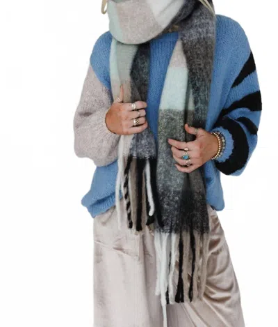 Three Bird Nest Women's Everest Cozy Plaid Scarf In Blue