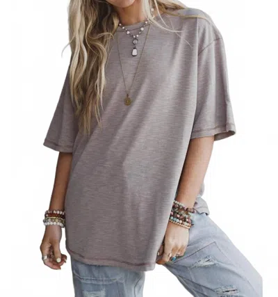 Three Bird Nest Zinaya Short Sleeve Top In Brown