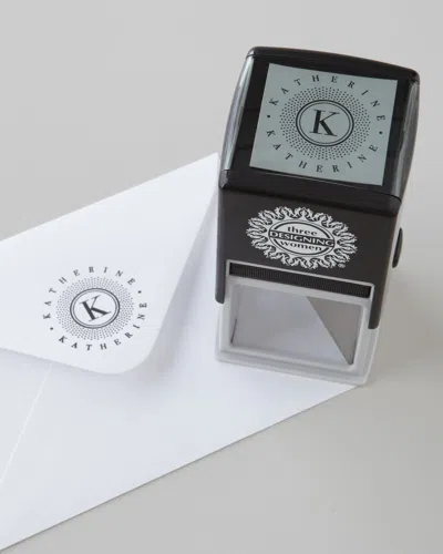 Three Designing Women Name & Initial Stamp In Animal Print