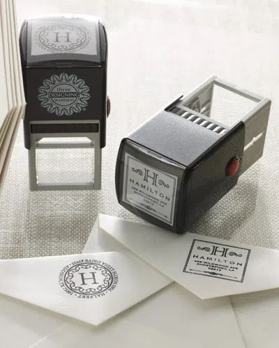 Three Designing Women Round Personal Stamper In Black