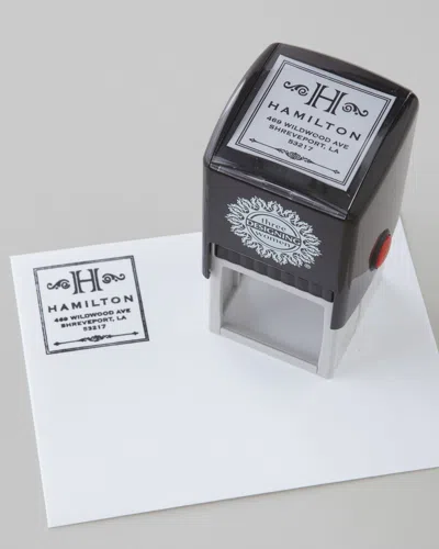 Three Designing Women Square Personal Stamper In Black