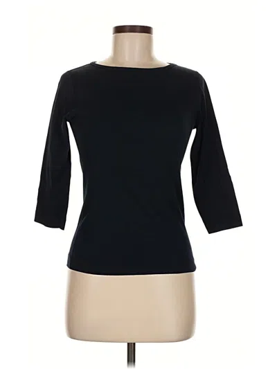 Pre-owned Three Dots 3/4 Sleeve T-shirt In Black