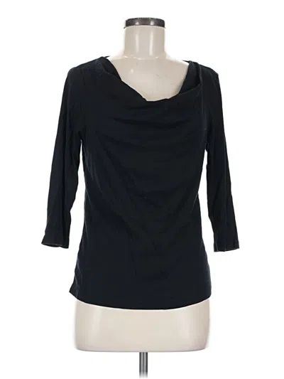 Pre-owned Three Dots 3/4 Sleeve Top Black Cowl Neck Tops