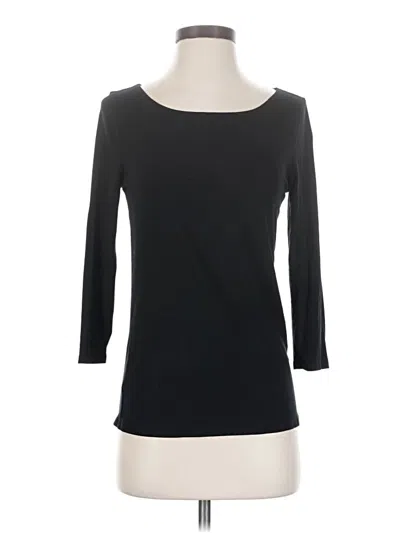 Pre-owned Three Dots 3/4 Sleeve T-shirt In Black