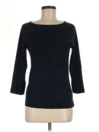Pre-owned Three Dots 3/4 Sleeve T-shirt In Black