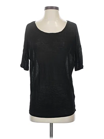 Pre-owned Three Dots 3/4 Sleeve T-shirt In Black