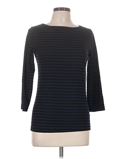 Pre-owned Three Dots 3/4 Sleeve T-shirt In Blue