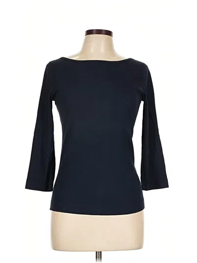 Pre-owned Three Dots 3/4 Sleeve T-shirt In Blue