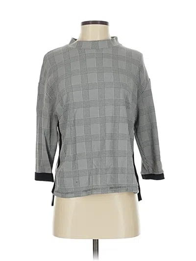 Pre-owned Three Dots 3/4 Sleeve T-shirt In Gray
