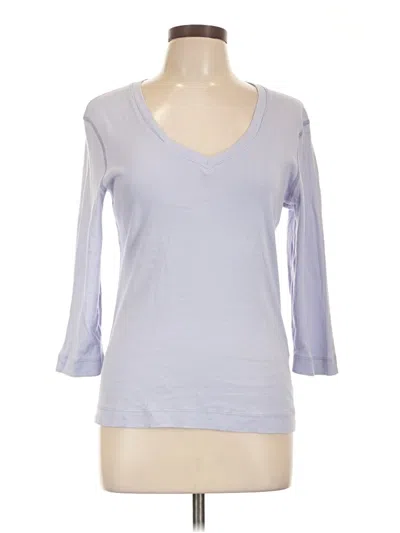 Pre-owned Three Dots 3/4 Sleeve T-shirt In Gray