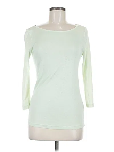 Pre-owned Three Dots 3/4 Sleeve T-shirt In Green