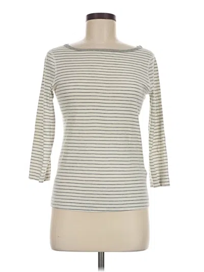 Pre-owned Three Dots 3/4 Sleeve T-shirt In Ivory