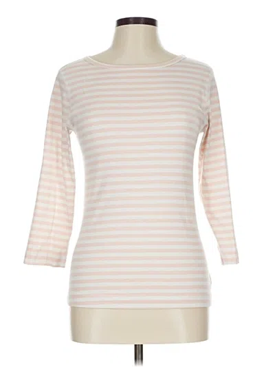 Pre-owned Three Dots 3/4 Sleeve T-shirt In White