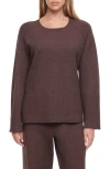 Three Dots Ally Raglan Sleeve Sweater In Brown
