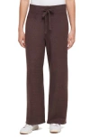 Three Dots Ally Wide Leg Pull-on Pants In Brown
