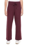 Three Dots Ally Wide Leg Pull-on Pants In Burgundy
