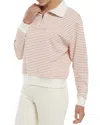 Three Dots Arta Quarter Zip Sweater In Dusty Cedar