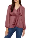 THREE DOTS THREE DOTS BELLA DRAPED BLOUSE