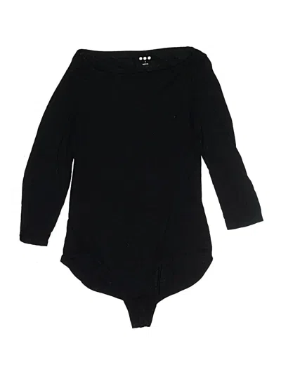 Pre-owned Three Dots Bodysuit In Black