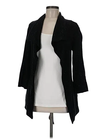 Pre-owned Three Dots Cardigan Sweater In Black