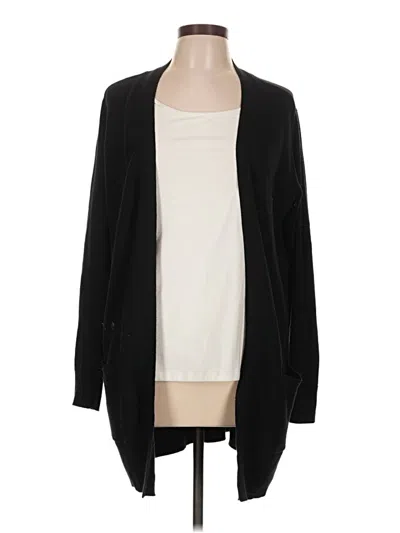 Pre-owned Three Dots Cardigan Sweater In Black