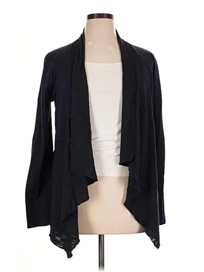Pre-owned Three Dots Cardigan Sweater In Black