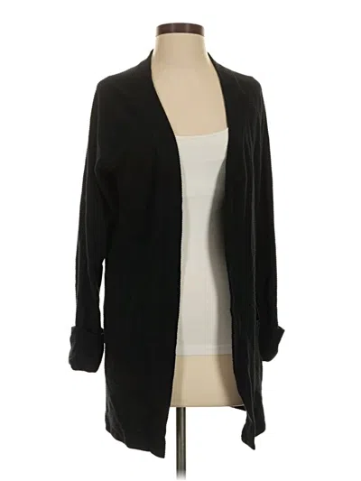 Pre-owned Three Dots Cardigan Sweater In Black