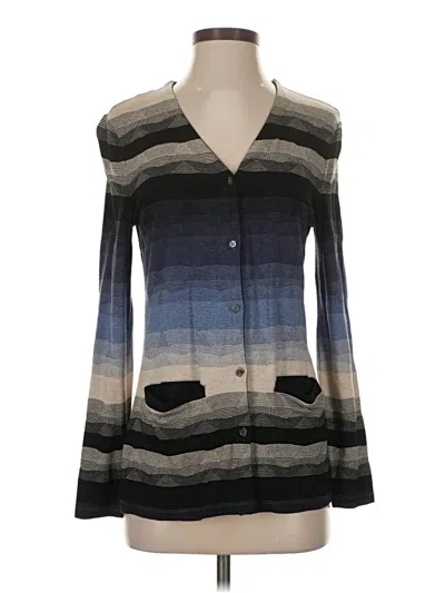 Pre-owned Three Dots Cardigan Sweater In Blue
