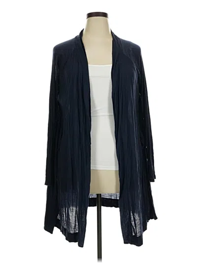 Pre-owned Three Dots Cardigan Sweater In Blue