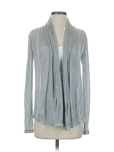 Pre-owned Three Dots Cardigan Sweater In Gray