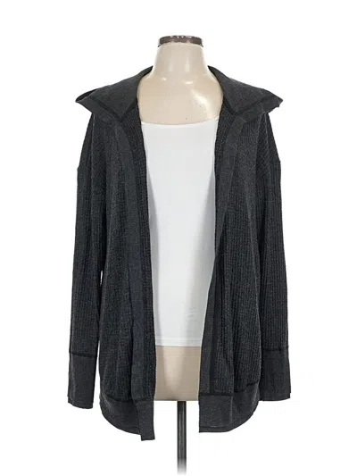 Pre-owned Three Dots Cardigan Sweater In Gray
