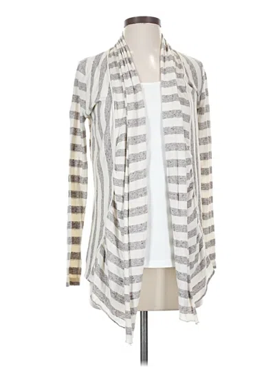 Pre-owned Three Dots Cardigan Sweater In Gray