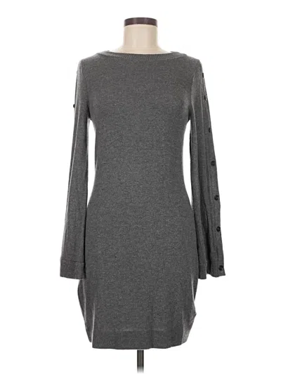 Pre-owned Three Dots Cardigan Sweater In Gray