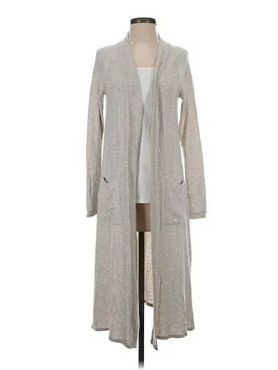 Pre-owned Three Dots Cardigan Sweater In Gray