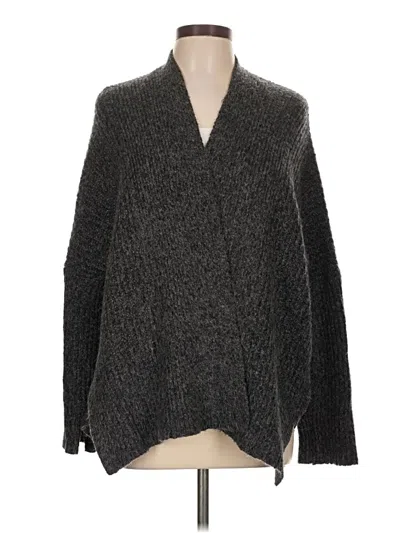Pre-owned Three Dots Cardigan Sweater In Gray